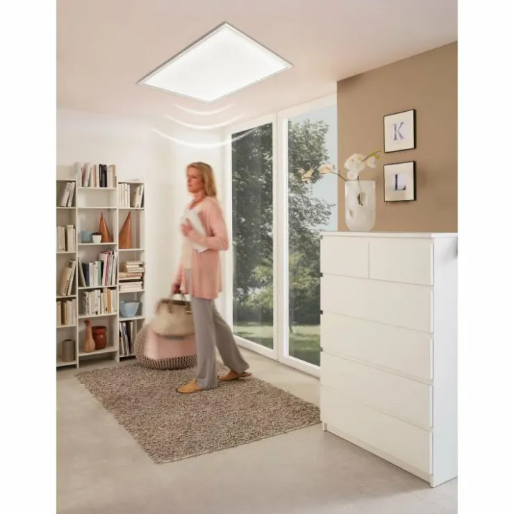Luminaires Eglo Éclairage Led|Plafonnier EGLO SALOBRENA-M LED Blanc, 1 lumière, Détecteur de mouvement