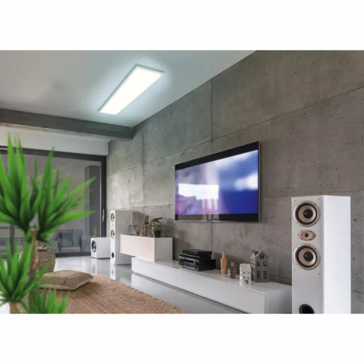 Luminaires Eglo Éclairage Led|Plafonnier Eglo SALOBRENA-B LED Blanc, 1 lumière, Télécommandes