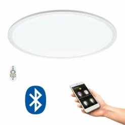 Plafonnier Eglo SARSINA-C LED Blanc, 1 lumière, Télécommandes, Changeur de couleurs