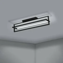 Luminaires Eglo Éclairage Led|Plafonnier Eglo SIBERIA LED Noir, 1 lumière, Télécommandes