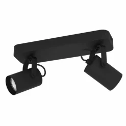 Luminaires Eglo Éclairage Led|Plafonnier Eglo SOREGO LED Noir, 2 lumières