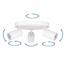 Plafonnier Eglo TELIMBELA-Z LED Blanc, 3 lumières, Changeur de couleurs