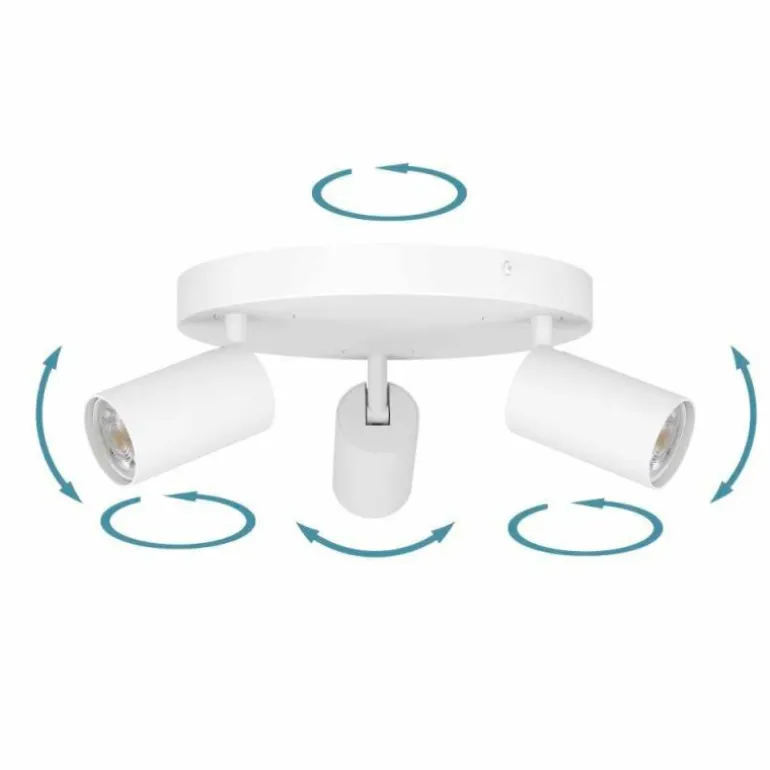 Plafonnier Eglo TELIMBELA-Z LED Blanc, 3 lumières, Changeur de couleurs
