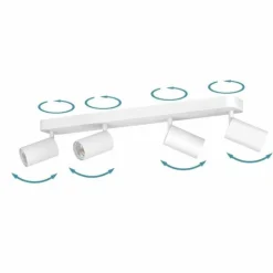 Plafonnier Eglo TELIMBELA-Z LED Blanc, 4 lumières, Changeur de couleurs