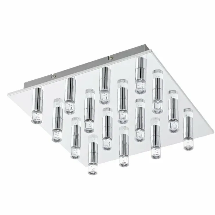 Luminaires Eglo Éclairage Led|Plafonnier Eglo TEOCELO LED Chrome, 16 lumières