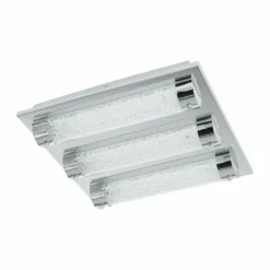 Luminaires Eglo Éclairage Led|Plafonnier Eglo TOLORICO LED Chrome, Aspect cristal, 3 lumières