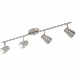 Luminaires Eglo Éclairage Led|Plafonnier Eglo TRAVALE LED Nickel mat, 4 lumières