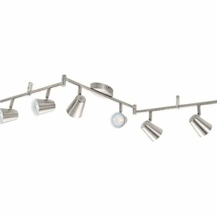Luminaires Eglo Éclairage Led|Plafonnier Eglo TRAVALE LED Nickel mat, 6 lumières