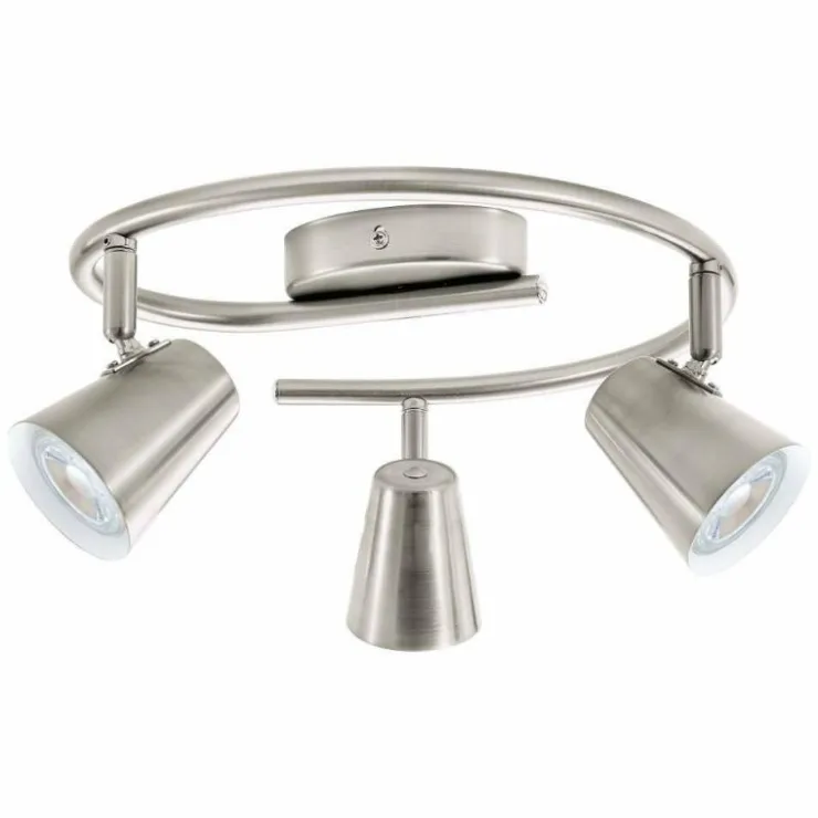 Luminaires Eglo Éclairage Led|Plafonnier Eglo TRAVALE LED Nickel mat, 3 lumières