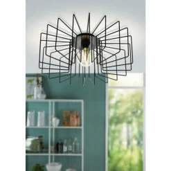 Luminaires Eglo Plafonniers|Plafonnier EGLO TREMEDAL Noir, 1 lumière