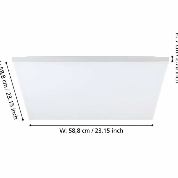 Luminaires Eglo Éclairage Led|Plafonnier Eglo TRUPIANA LED Blanc, 1 lumière