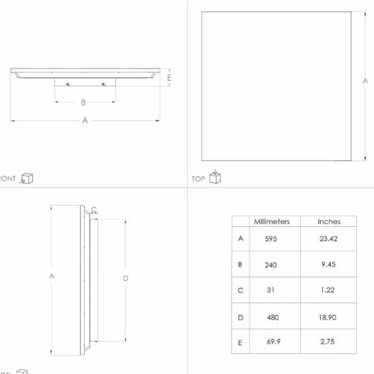Luminaires Eglo Éclairage Led|Plafonnier Eglo TURCONA-B LED Blanc, 1 lumière