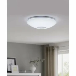 Luminaires Eglo Éclairage Led|Plafonnier Eglo VOLTAGO 2 LED Aspect cristal, Blanc, 1 lumière, Télécommandes