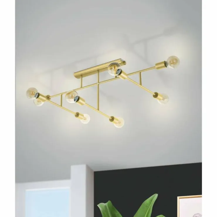 Luminaires Eglo Plafonniers|Plafonnier Eglo-Leuchten BELSIANA Laiton, 8 lumières