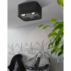 Luminaires Eglo Éclairage Led|Plafonnier Eglo-Leuchten CAMINALES-Z LED Noir, 4 lumières