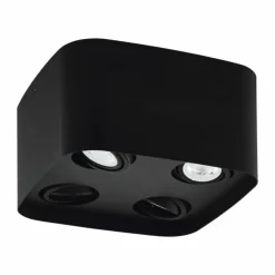Luminaires Eglo Éclairage Led|Plafonnier Eglo-Leuchten CAMINALES-Z LED Noir, 4 lumières
