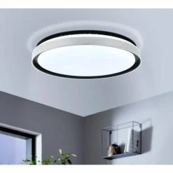 Luminaires Eglo Éclairage Led|Plafonnier Eglo-Leuchten SELUCI LED Noir, 1 lumière