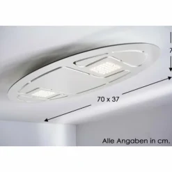 Luminaires Eva Luz Éclairage Led|Plafonnier Evaluz Ellipse LED Blanc, 2 lumières