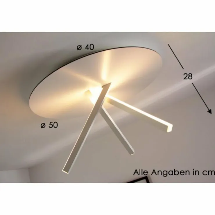 Luminaires Eva Luz Éclairage Led|Plafonnier Evaluz Orion LED Blanc, 3 lumières