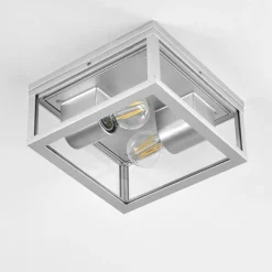 plafonnier extérieur Kiwalik Argenté, 2 lumières