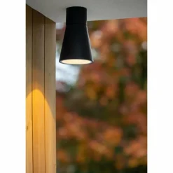 plafonnier extérieur Lucide DERBY LED Noir, 1 lumière