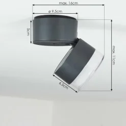 plafonnier extérieur Papagayos LED Anthracite, Blanc, 1 lumière, Changeur de couleurs