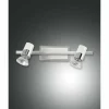 Luminaires Fabas Luce Plafonniers|Plafonnier Fabas Luce Alice Chrome, Blanc, 2 lumières