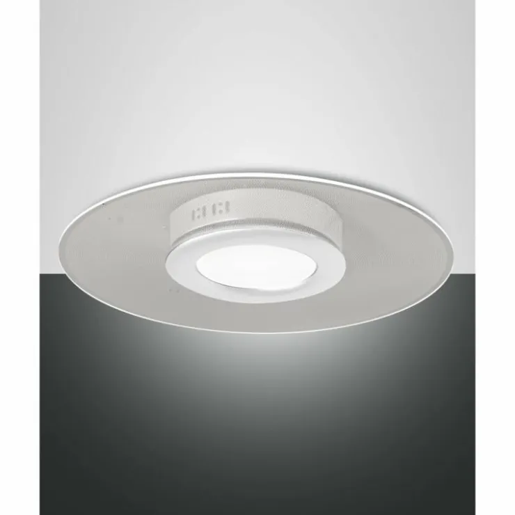 Luminaires Fabas Luce Éclairage Led|Plafonnier Fabas Luce Angelica LED Blanc, 1 lumière