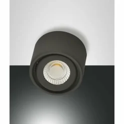 Luminaires Fabas Luce Éclairage Led|Plafonnier Fabas Luce Anzio LED Anthracite, 1 lumière