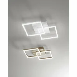 Luminaires Fabas Luce Éclairage Led|Plafonnier Fabas Luce Bard LED Blanc, 1 lumière
