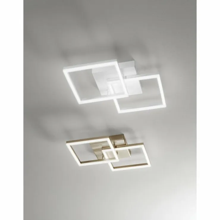 Luminaires Fabas Luce Éclairage Led|Plafonnier Fabas Luce Bard LED Blanc, 1 lumière