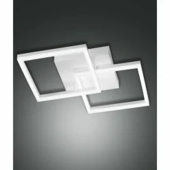 Luminaires Fabas Luce Éclairage Led|Plafonnier Fabas Luce Bard LED Blanc, 1 lumière