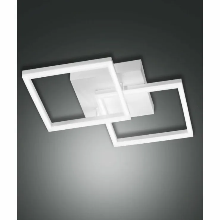 Luminaires Fabas Luce Éclairage Led|Plafonnier Fabas Luce Bard LED Blanc, 1 lumière