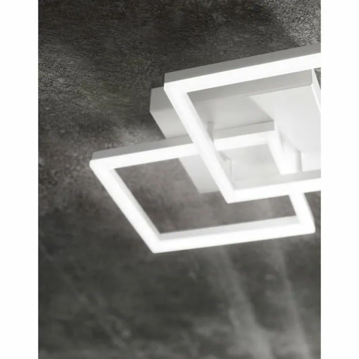 Luminaires Fabas Luce Éclairage Led|Plafonnier Fabas Luce Bard LED Blanc, 1 lumière