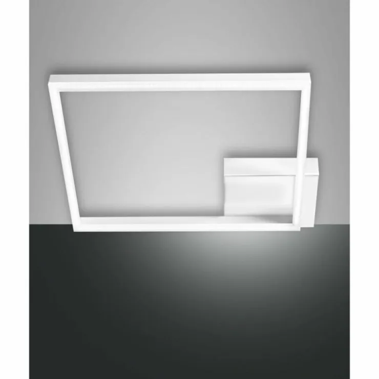 Luminaires Fabas Luce Éclairage Led|Plafonnier Fabas Luce Bard LED Blanc, 1 lumière