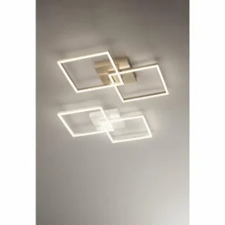 Luminaires Fabas Luce Éclairage Led|Plafonnier Fabas Luce Bard LED Blanc, 1 lumière
