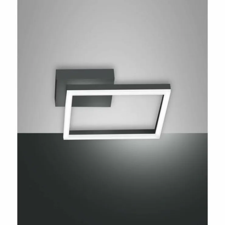 Luminaires Fabas Luce Éclairage Led|Plafonnier Fabas Luce Bard LED Anthracite, 1 lumière