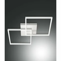 Luminaires Fabas Luce Éclairage Led|Plafonnier Fabas Luce Bard LED Blanc, 1 lumière