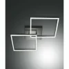 Luminaires Fabas Luce Éclairage Led|Plafonnier Fabas Luce Bard LED Anthracite, 1 lumière