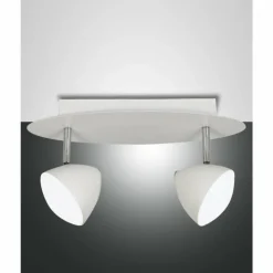 Luminaires Fabas Luce Éclairage Led|Plafonnier Fabas Luce Bike LED Blanc, 2 lumières