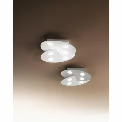 Luminaires Fabas Luce Éclairage Led|Plafonnier Fabas Luce Cake LED Blanc, 6 lumières