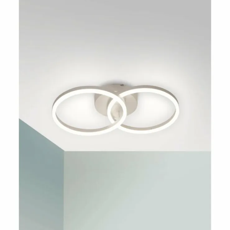Luminaires Fabas Luce Éclairage Led|Plafonnier Fabas Luce Giotto LED Blanc, 1 lumière