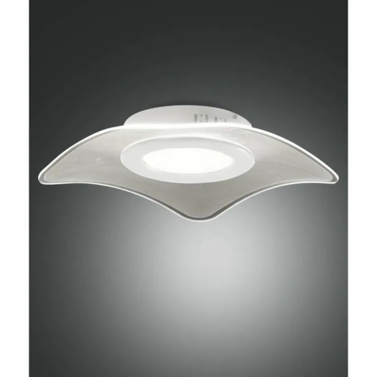 Luminaires Fabas Luce Éclairage Led|Plafonnier Fabas Luce Ibiza LED Blanc, 1 lumière