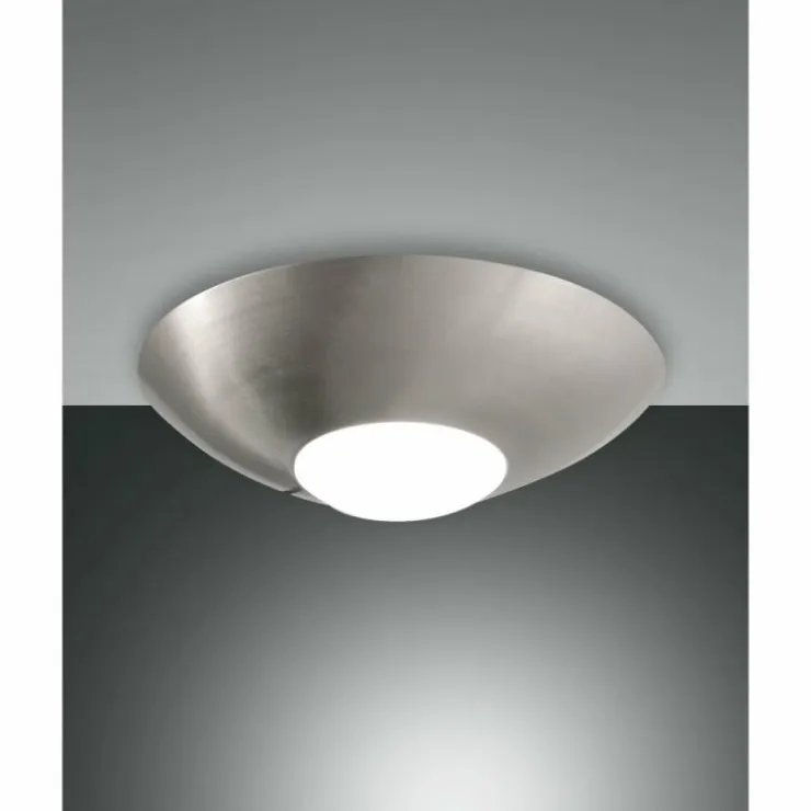 Luminaires Fabas Luce Éclairage Led|Plafonnier Fabas Luce Lizzy LED Nickel mat, 1 lumière