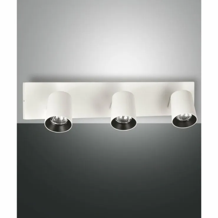 Luminaires Fabas Luce Plafonniers|Plafonnier Fabas Luce Modo Blanc, 3 lumières