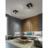Luminaires Fabas Luce Spots Et Projecteurs|Plafonnier Fabas Luce Modo Noir, 4 lumières