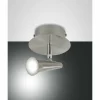 Luminaires Fabas Luce Éclairage Led|Plafonnier Fabas Luce Niko LED Nickel mat, 1 lumière