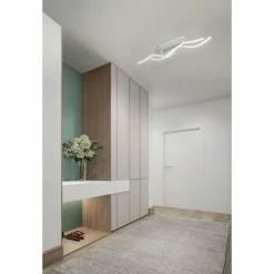 Luminaires Fabas Luce Éclairage Led|Plafonnier Fabas Luce Sinuo LED Blanc, 2 lumières