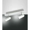 Luminaires Fabas Luce Éclairage Led|Plafonnier Fabas Luce Spotty LED Blanc, 2 lumières