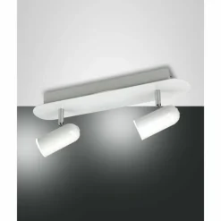Luminaires Fabas Luce Éclairage Led|Plafonnier Fabas Luce Spotty LED Blanc, 2 lumières